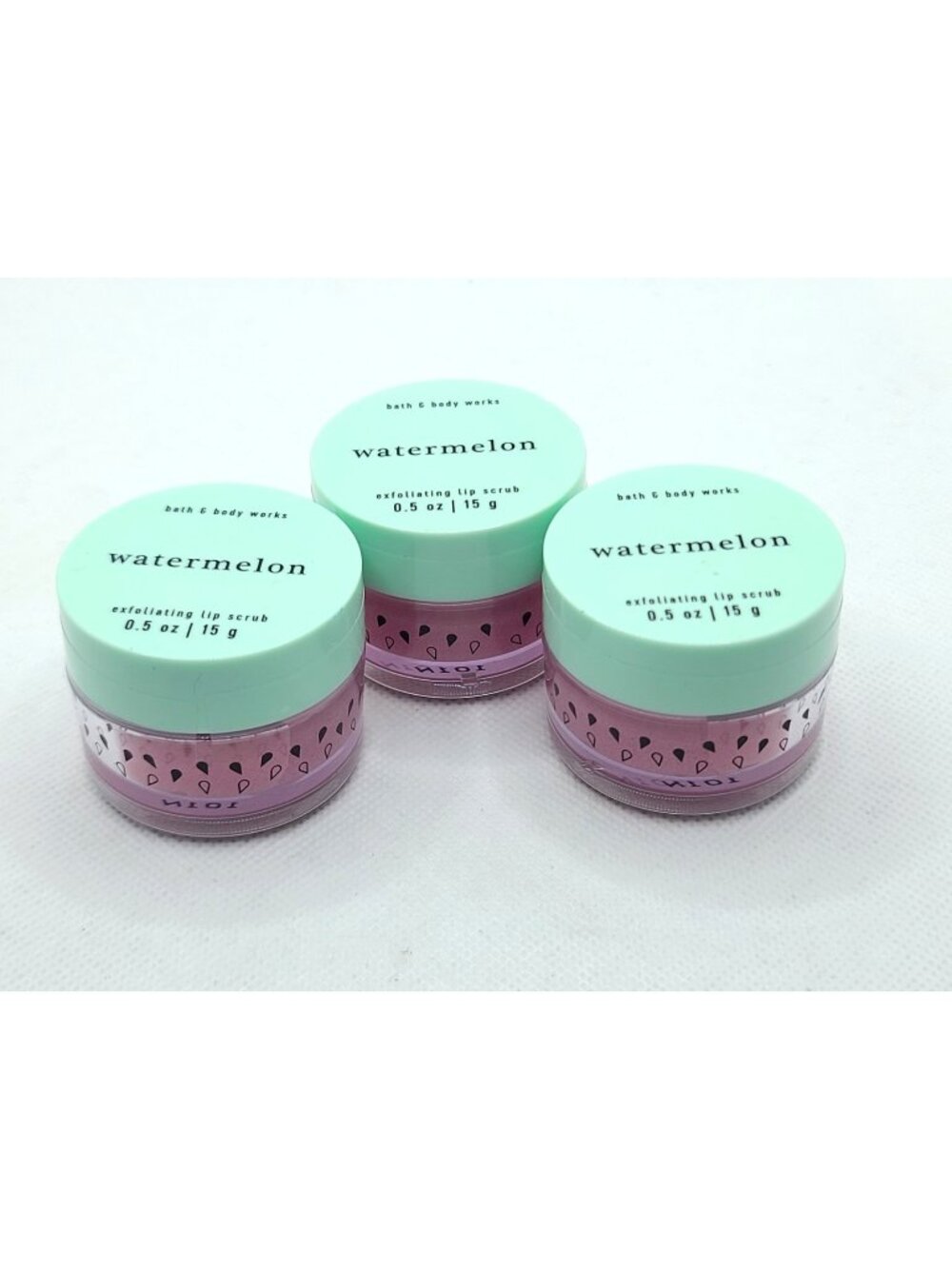 Bath & Body Works Watermelon Exfoliating Lip Scrub 0.5 oz Lot of 3 NEW/Sealed